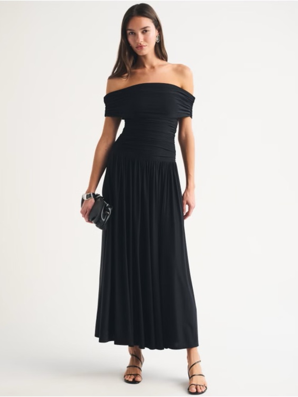 Bra-Free Drop-Waist Maxi Dress Abercrombie